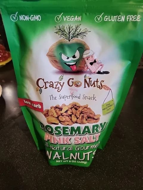 Crazy Go Nuts Rosemary Pink Salt Walnuts