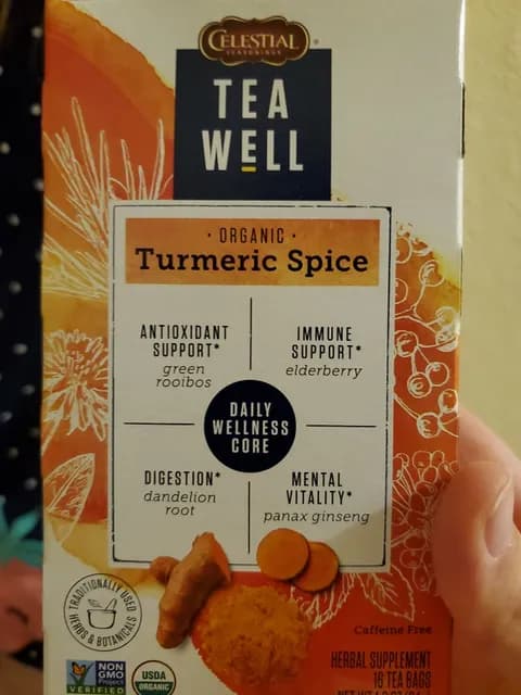 Celestial Seasonings Tea Well Organic Turmeric Spice
