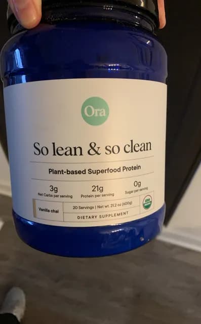 Ora So Lean & So Clean Plant-Based Superfood Protein Vanilla Chai