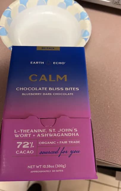 Earth Echo Calm Blueberry Dark Chocolate Bliss Bites