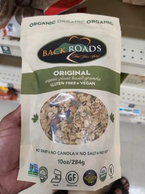 Back Roads Original Organic Plant Based Granola