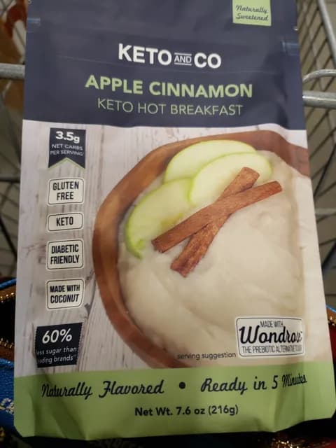 Keto And Co Apple Cinnamon Keto Hot Breakfast