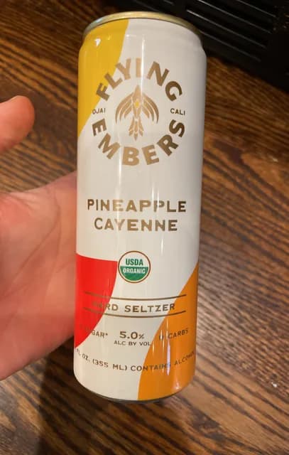 Flying Embers Pineapple Cayenne Hard Seltzer
