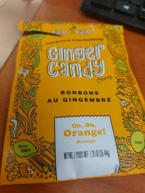 Gem Gem Orange Ginger Candy