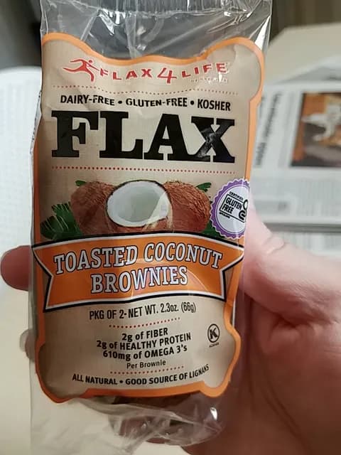 Flax4Life Flax Toasted Coconut Brownies