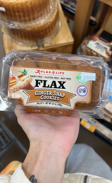 Flax Ginger Snap Cookies