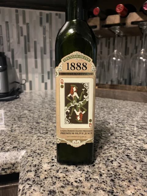 1888 Dirtiest Martini Mix Spanish Olive Unfiltered Hand Pressed Premium Olive Juice