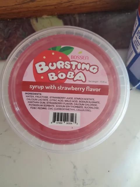 Bossen Bursting Boba Syrup With Strawberry Flavor