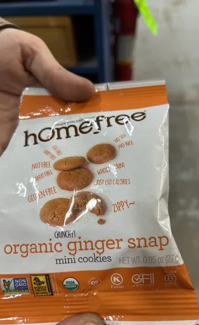 Home Free Organic Ginger Snap Mini Cookies
