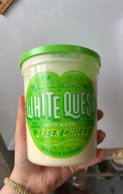 Queso Mama White Queso With Diced Green Chiles