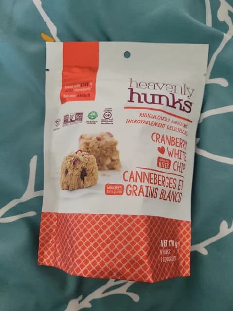 Heavenly Hunks Cranberry White Chip Gluten Free Bites