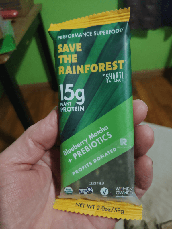 Shanti Balance Blueberry Matcha + Prebiotics Protein Bar