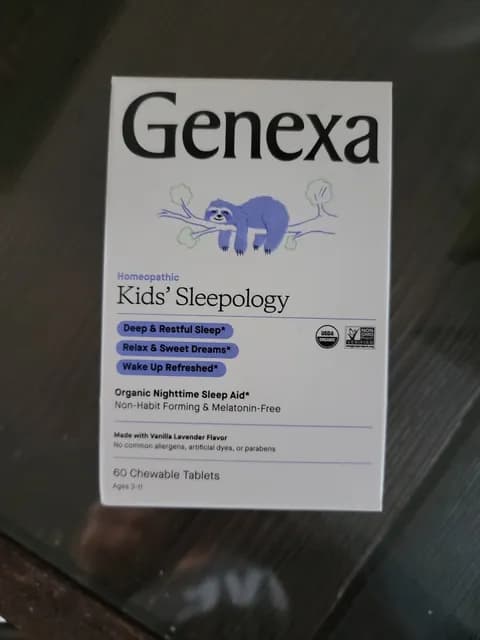 Genexa Kids' Sleepology Organic Nighttime Sleep Aid Made With Vanilla Lavender Flavor