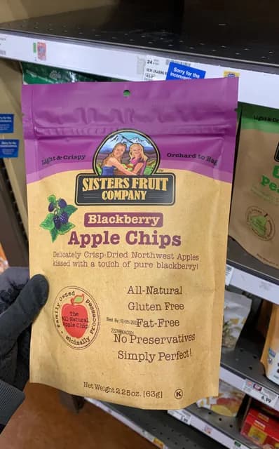 Sisters Fruit Company Blackberry Apple Chips