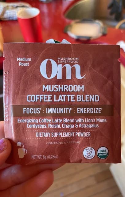 Om Mushroom Superfood Mushroom Coffee Latte Blend Medium Roast