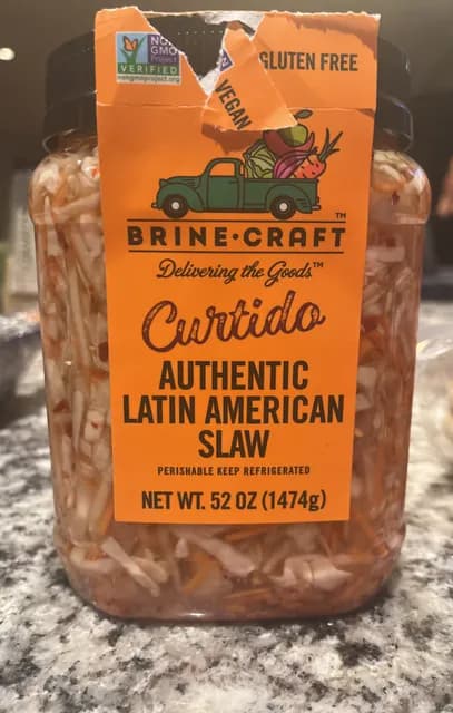 Brine Craft Curtido Authentic Latin American Slaw