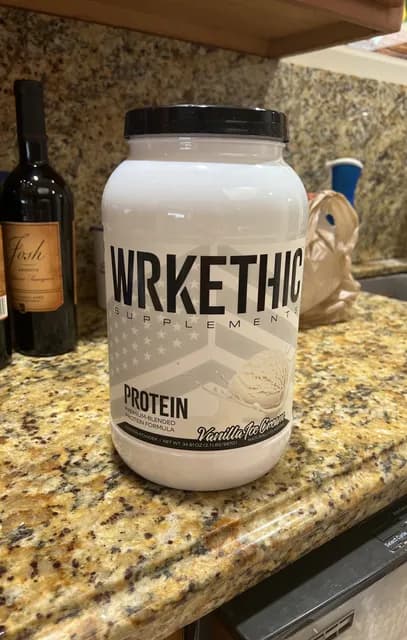 Wrkethic Supplements Premium-Blend Protein Formula Vanilla Ice Cream Protein Powder