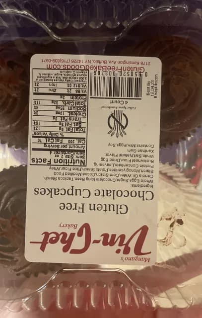 Vin-Chet Bakery Gluten Free Chocolate Cupcakes