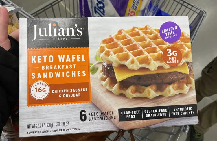 Julian' Recipe Keto Wafel Breakfast Sandwich