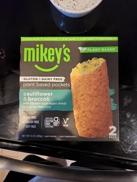 Mikey'S Gluten & Dairy Free Plant Based Pockets Cauliflower & Broccoli