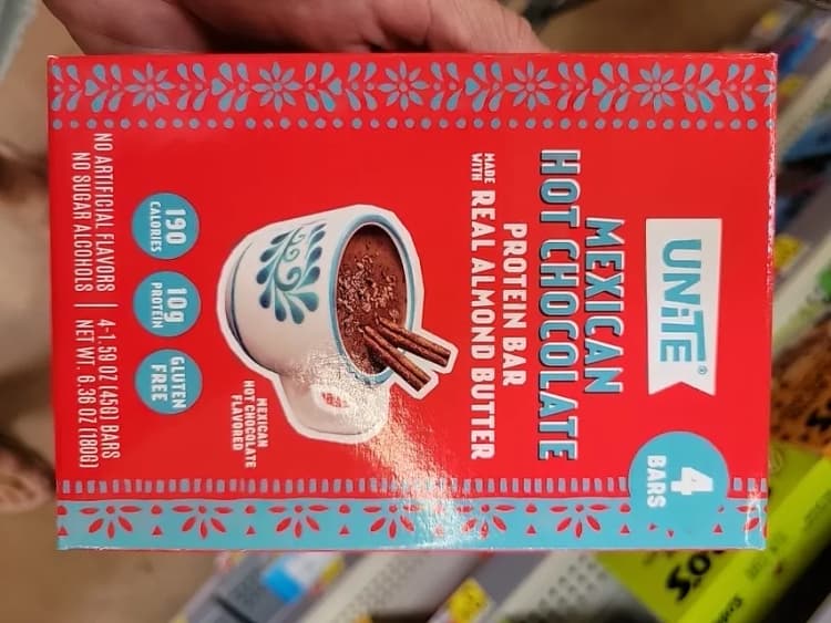 Unite Mexican Hot Chocolate Protein Bar Made With Real Almond Butter