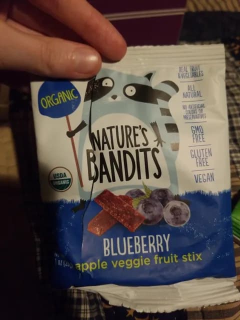 Nature'S Bandits Organic Blueberry Apple Veggie Fruit Stix