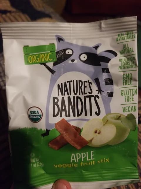 Nature'S Bandits Organic Apple Veggie Fruit Stix