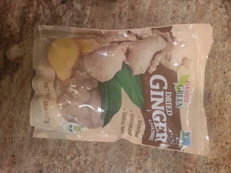Paradise Green Dried Ginger Chunks
