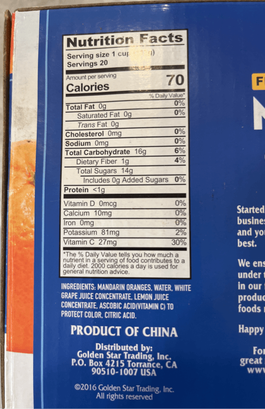 Golden Star Mandarin Oranges In 100% Fruit Juice
