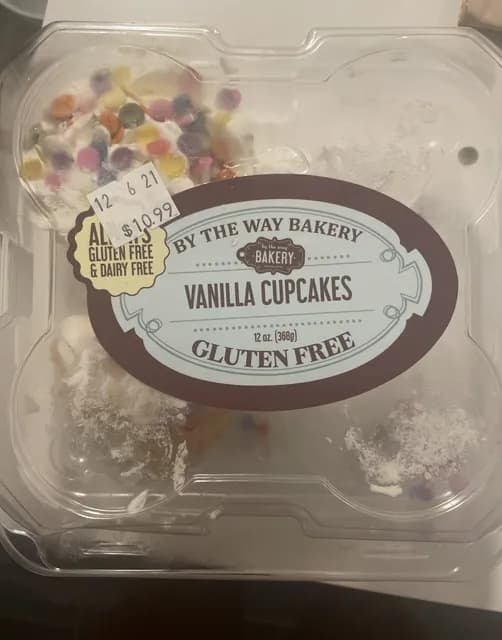 By The Way Bakery Gluten Free Vanilla Cupcakes