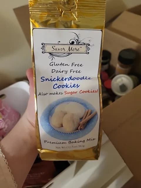 Savor More Gluten Free Dairy Free Snickerdoodle Cookies Premium Baking Mix