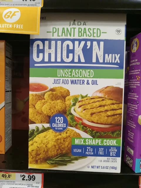 Jada Plant Based Unseasoned Chick'N Mix