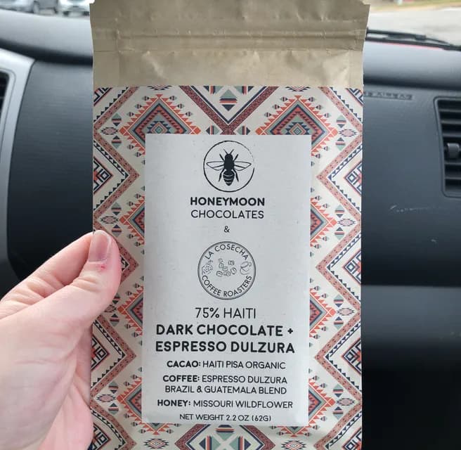 Honeymoon Chocolates & La Cosecha Coffee Roasters Dark Chocolate + Espresso Dulzura