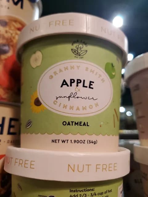 Mylk Labs Granny Smith Apple Cinnamon Oatmeal, Nut Free