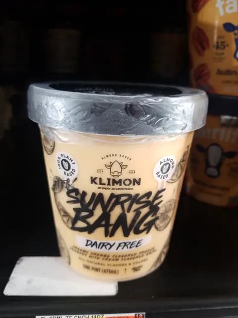 Klimon Sunrise Bang Dairy Free Creamy Orange Flavored  Dessert