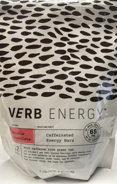 Verb Energy Double Chocolate Caffeinated Energy Bars