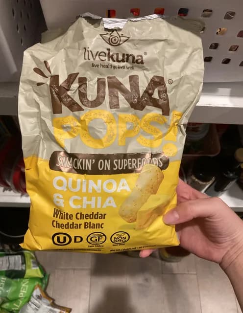 Livekuna Quinoa & Chia White Cheddar Kuna Pops