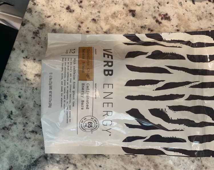 Verb Energy Chocolate Chip Banana Bread Caffeinated Energy Bars