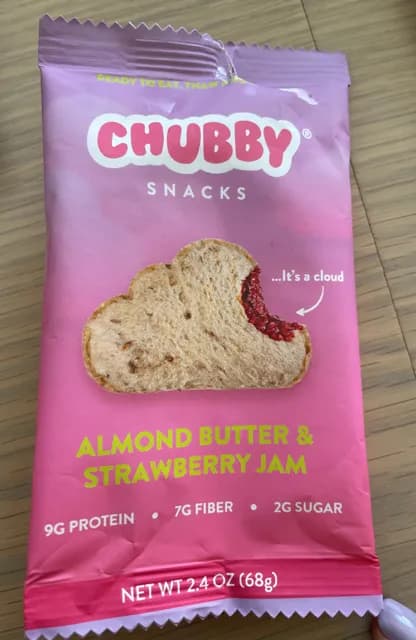 Chubby Almond Butter & Strawberry Jam Snacks