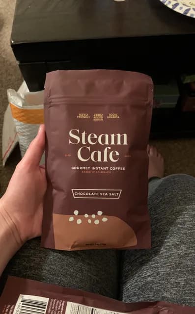 Steam Cafe Gourmet Instant Coffee Chocolate Sea Salt
