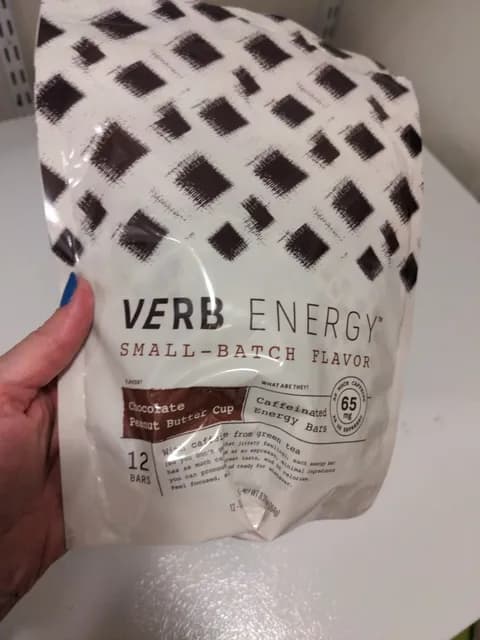 Verb Energy Chocolate Peanut Butter Cup Caffeinated Energy Bars