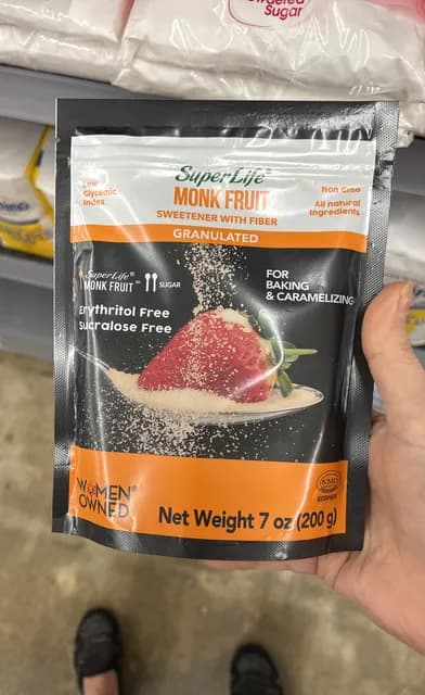 Superlife Monk Fruit Granulated Sweetener With Fiber