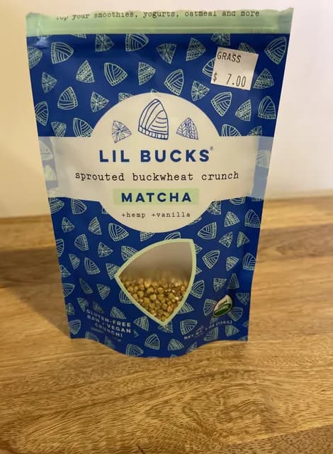 Lil Bucks Matcha Sprouted Buckwheat Crunch