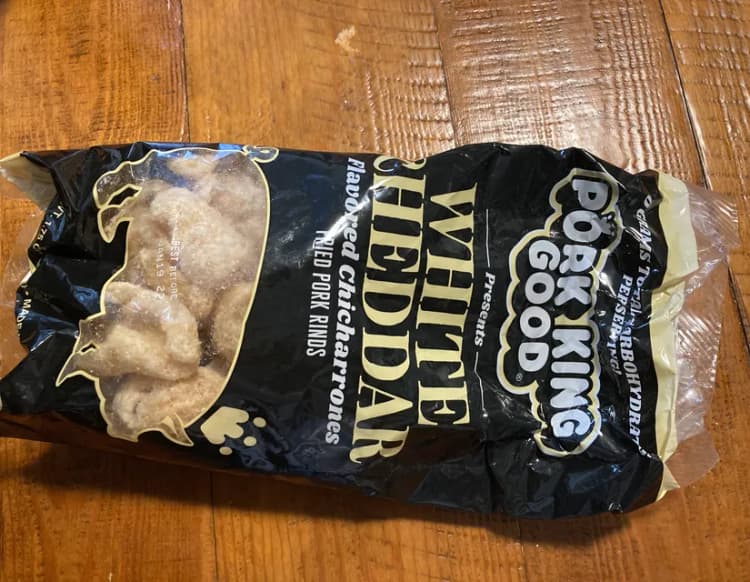 Pork King Good White Cheddar Flavored Chicharrones Fried Pork Rinds