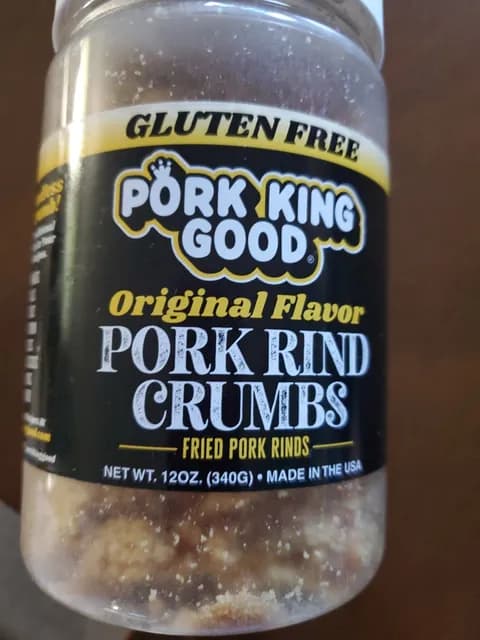 Pork King Good Original Flavor Pork Rind Crumbs Fried Pork Rinds