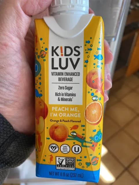 K!Ds Luv Peach  Me, I’M Orange Vitamin Enhanced Beverage