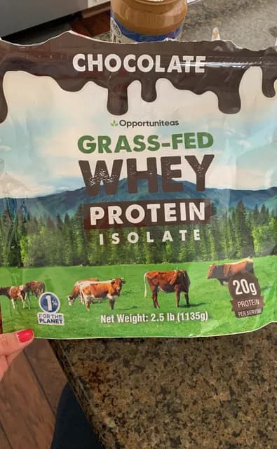 Opportuniteas Chocolate Grass-Fed Whey Protein Isolate