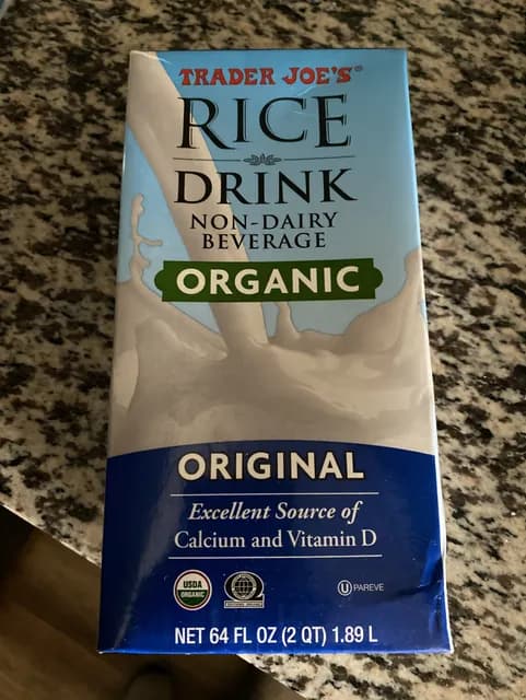 Trader Joe'S Rice Drink Organic Non-Dairy Beverage Original