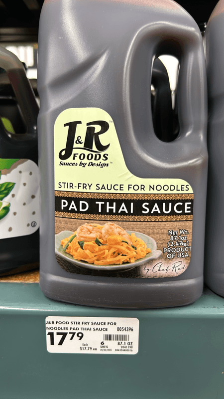 J&R Foods Pad Thai Sauce