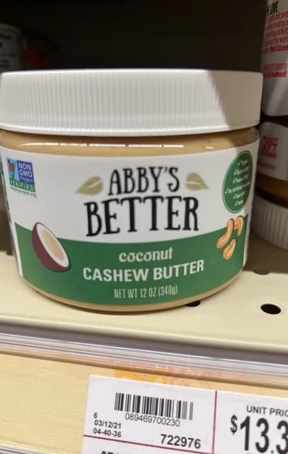 Abby'S Better Coconut Cashew Butter
